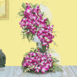 Purple Orchid Curvy Arrangement