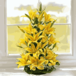 Roses & Lilies in a Basket