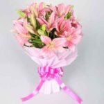 Beautiful Pink Lilies Bunch