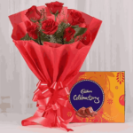 Red Roses & Cadbury Celebrations Combo-