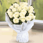 Eternity White Roses Bouquet