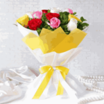 Colorful Assorted Roses Flower Bouquet