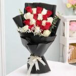 Bouquet of Red & White Roses