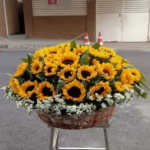 Joyful Sunflowers Basket